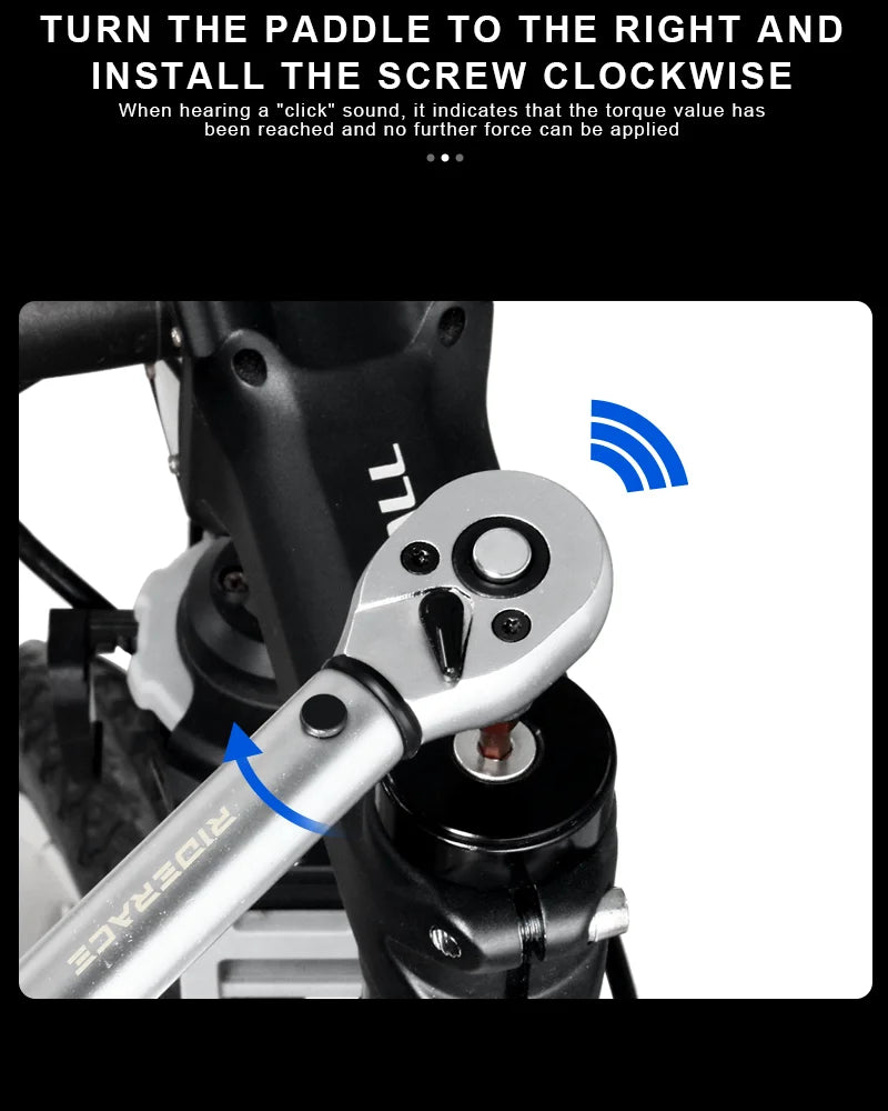 Bicycle Torque Wrench Set 15Pcs 1/4" 2-24Nm RIDERACE
