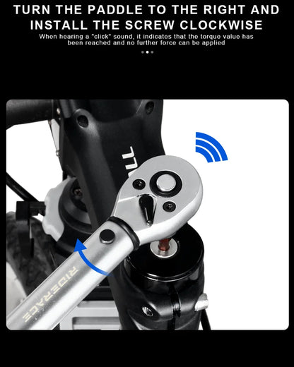 Bicycle Torque Wrench Set 15Pcs 1/4" 2-24Nm RIDERACE