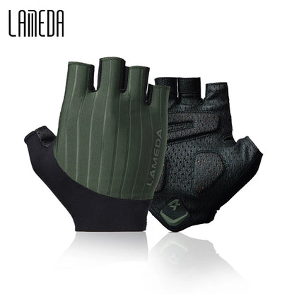 Summer Bicycle Half Finger Gloves 3D Padded Anti-Slip Shock-Absorbing LAMEDA