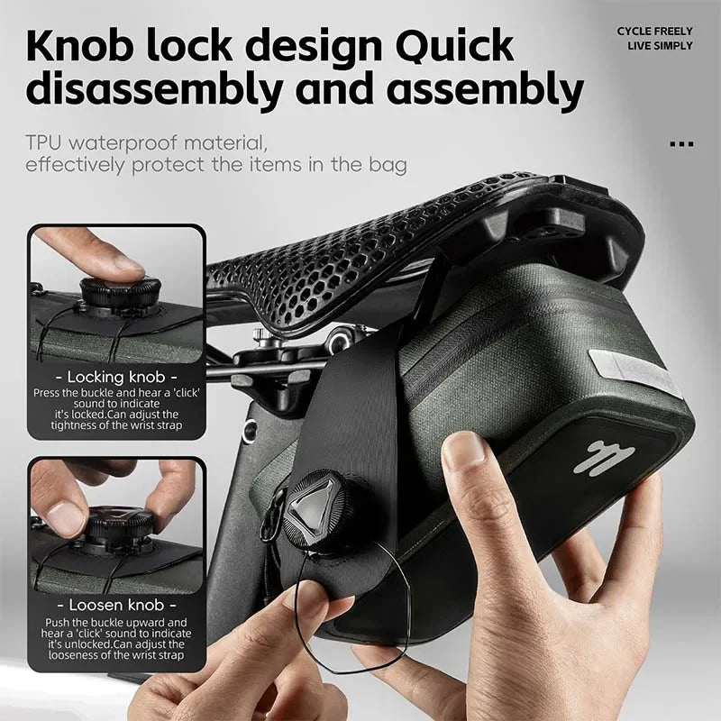 Bicycle Saddle Waterproof Bag 600D TPU Seamless WEST BIKING
