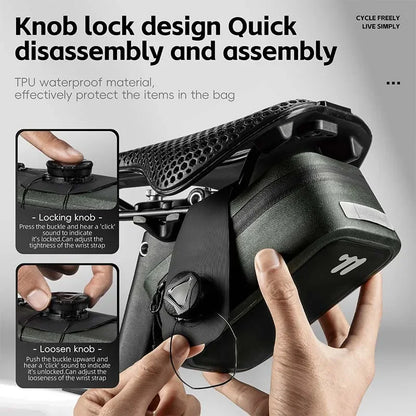 Bicycle Saddle Waterproof Bag 600D TPU Seamless WEST BIKING
