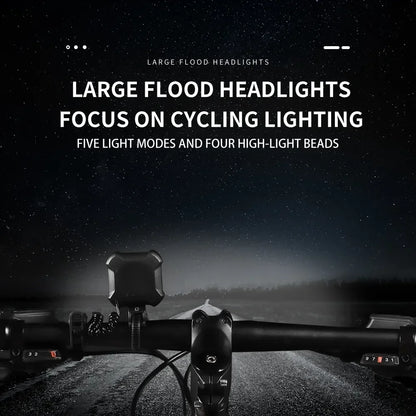 Bicycle Multifunctional 2-in-1 Horn Lamp High Decibel Waterproof USB Charge