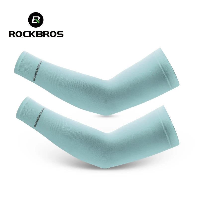 Summer Breathable Ice Silk Bicycle Sleeves Sun UV Protect ROCKBROS
