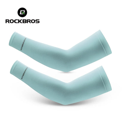 Summer Breathable Ice Silk Bicycle Sleeves Sun UV Protect ROCKBROS