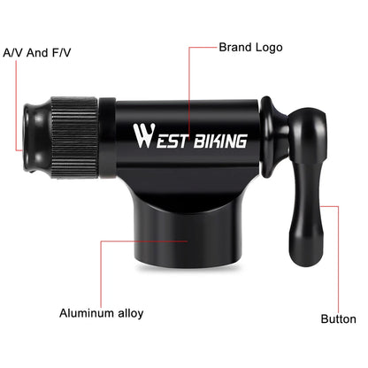 Mini Bicycle CO2 Pump Portable Tire Inflator WEST BIKING