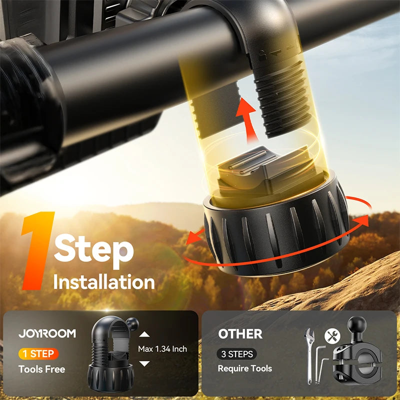 Shockproof Bike Phone Holder with Vibration Dampener For 4.7-7" Phones Joyroom