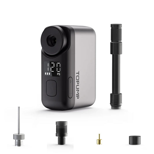 Mini Portable Electric Bike Pump 120PSI Max 450mAh Battery TOPUMP TB2 PRO